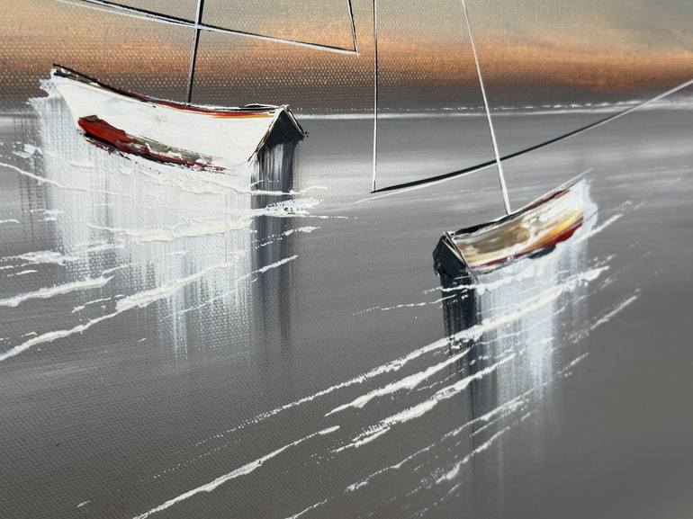 Original Figurative Boat Painting by Olivier Messas