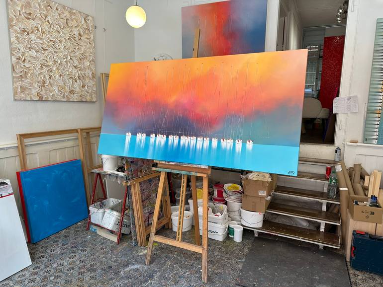 Original Figurative Boat Painting by Olivier Messas