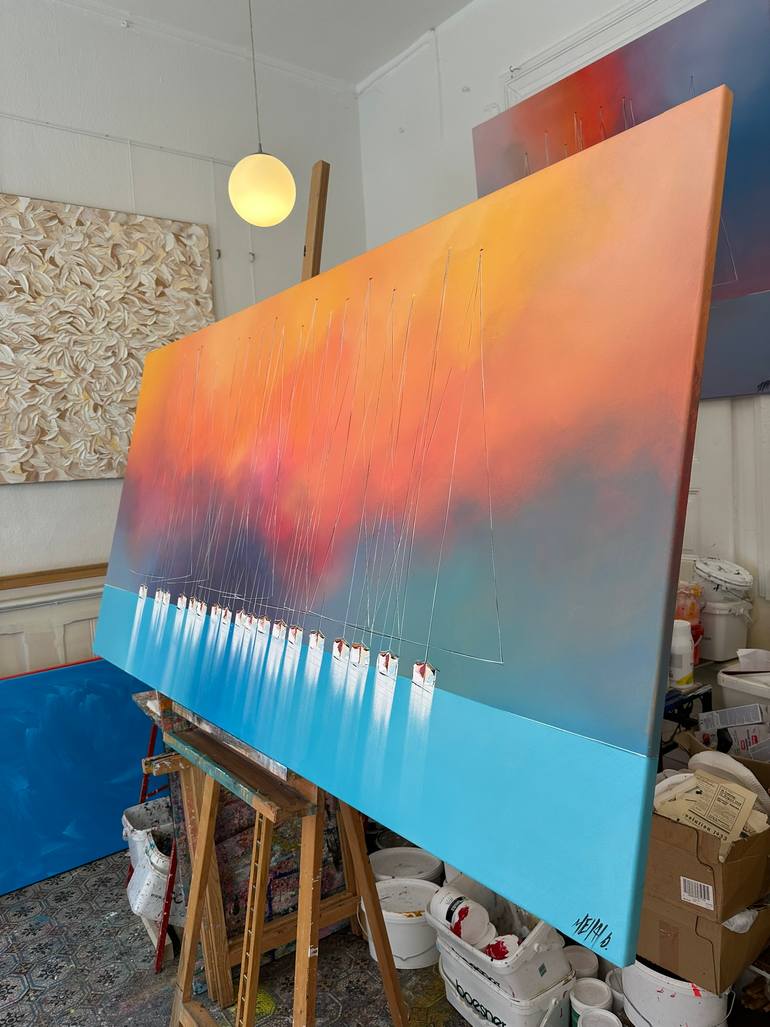 Original Figurative Boat Painting by Olivier Messas