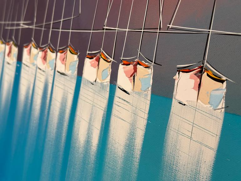 Original Figurative Boat Painting by Olivier Messas