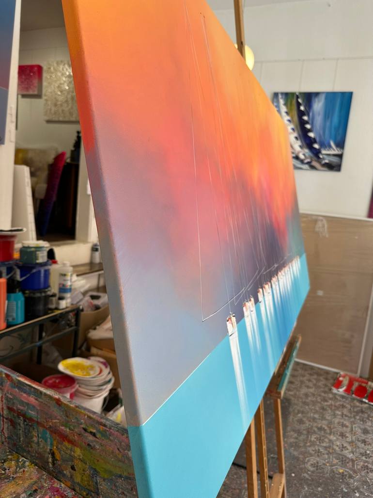 Original Figurative Boat Painting by Olivier Messas