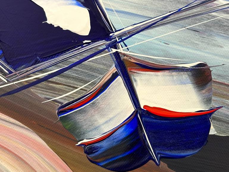 Original Figurative Boat Painting by Olivier Messas