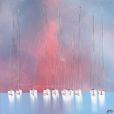 Original Figurative Sailboat Paintings by Olivier Messas