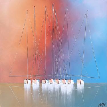 Print of Figurative Sailboat Paintings by Olivier Messas