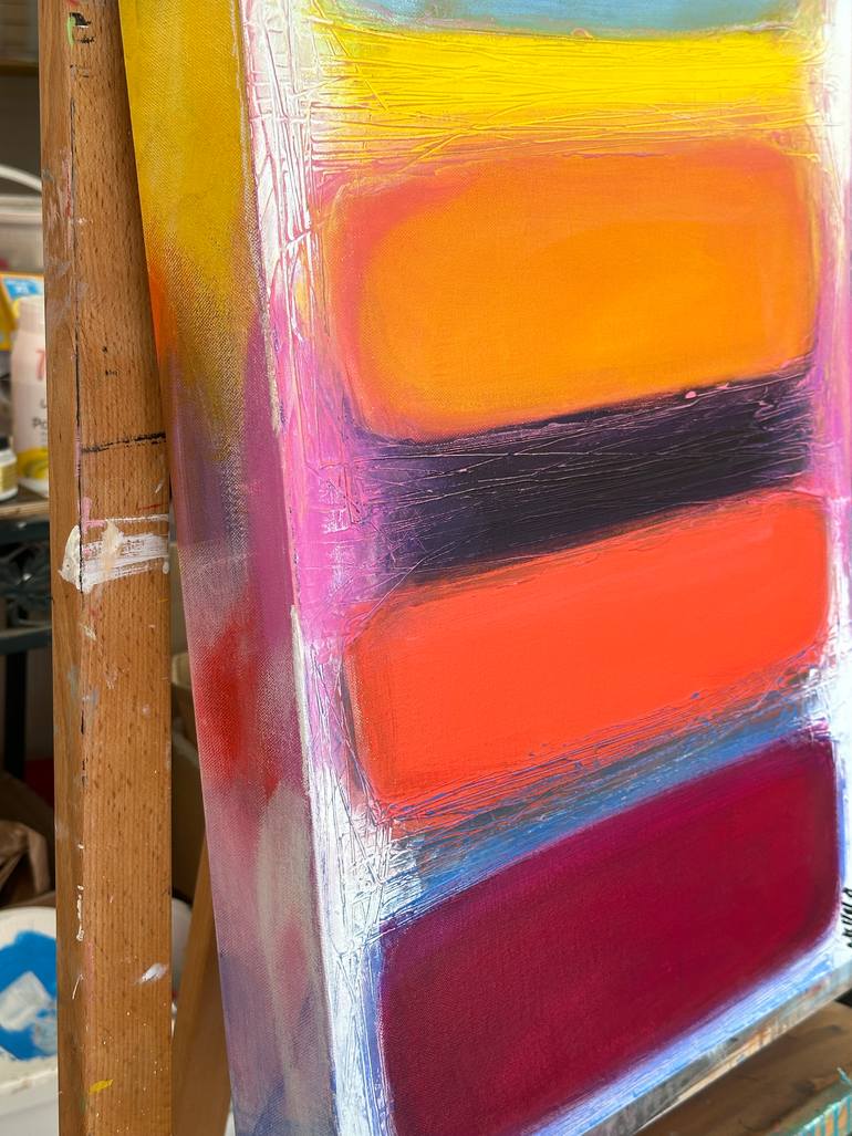 Original Geometric Abstract Painting by Olivier Messas