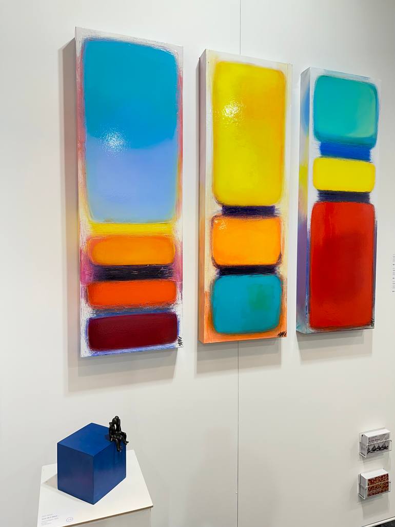 Original Geometric Abstract Painting by Olivier Messas