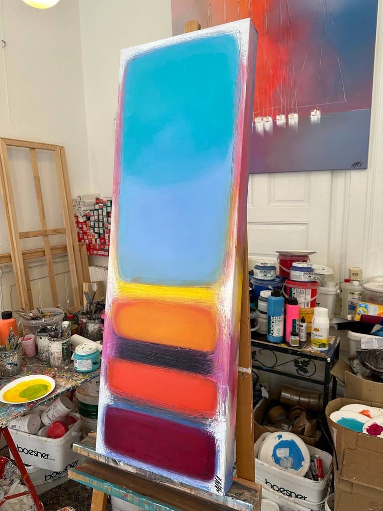 Original Geometric Abstract Painting by Olivier Messas