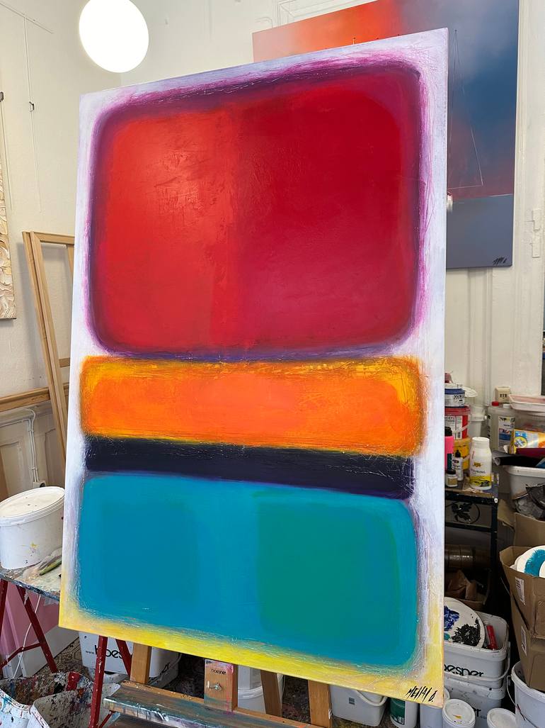 Original Fine Art Abstract Painting by Olivier Messas
