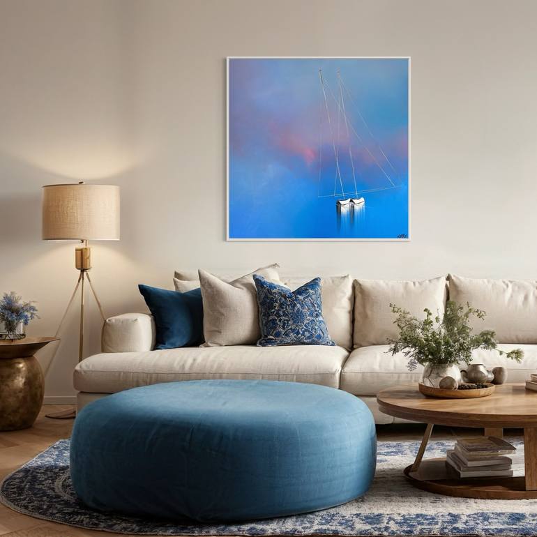 Original Fine Art Boat Painting by Olivier Messas