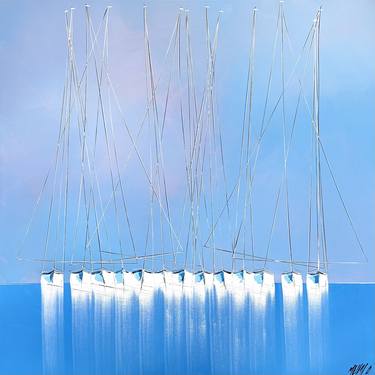 Original Figurative Sailboat Paintings by Olivier Messas