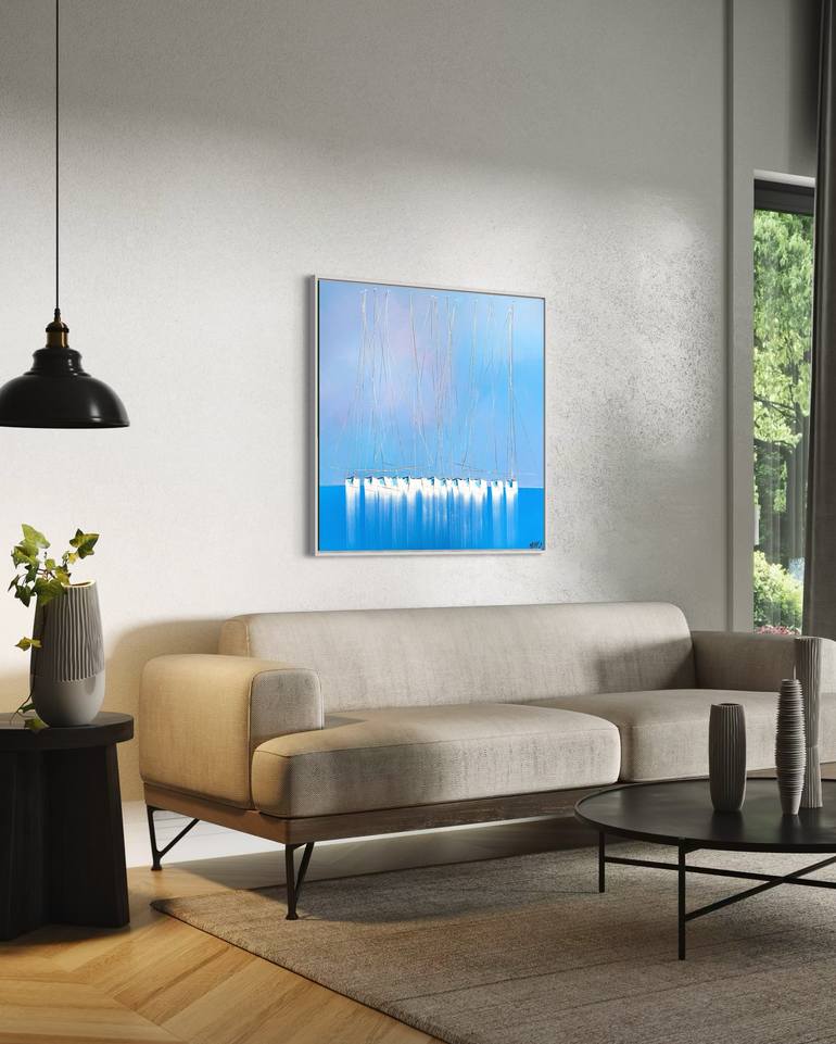 Original Figurative Boat Painting by Olivier Messas