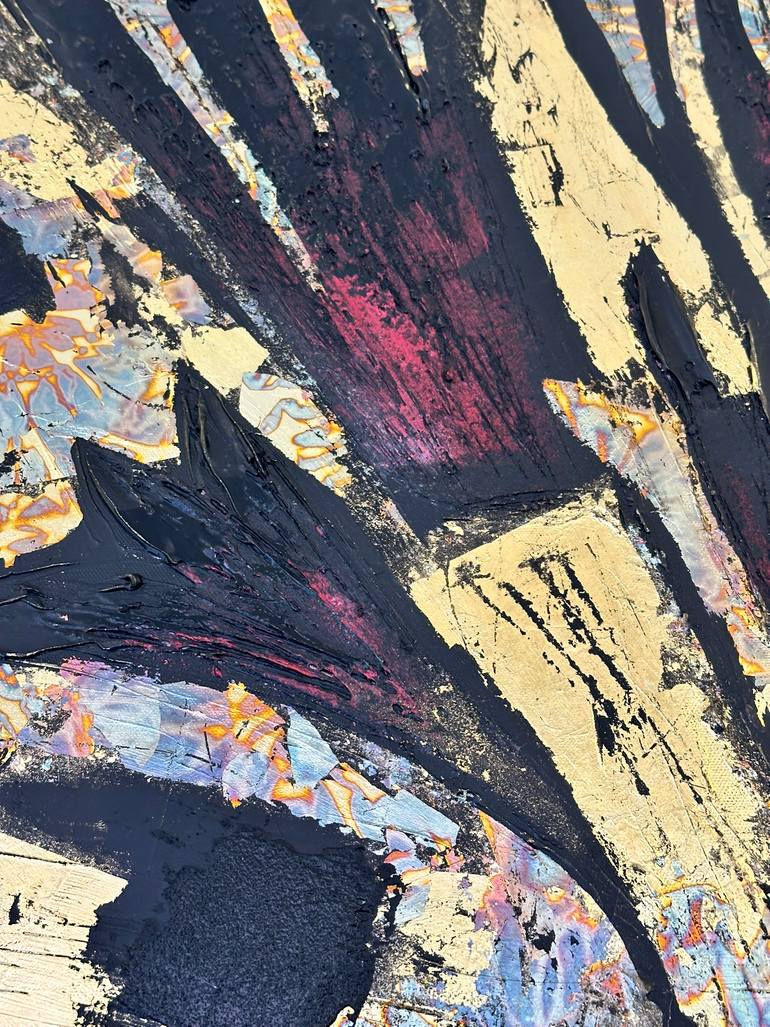 Original Abstract Expressionism Floral Painting by Olivier Messas