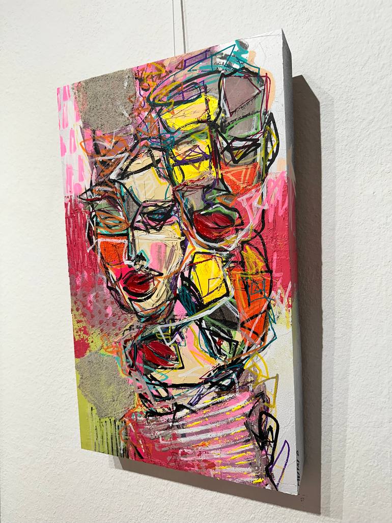Original Pop Art People Painting by Olivier Messas