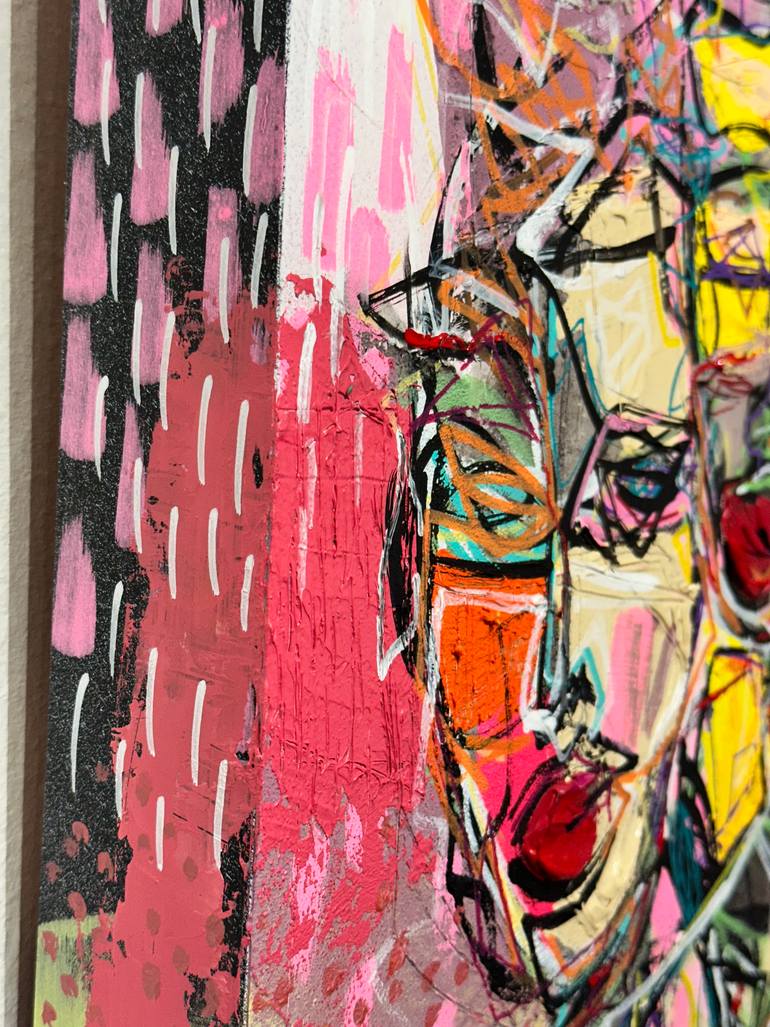 Original Pop Art People Painting by Olivier Messas