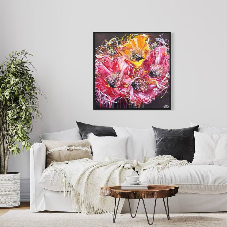 Original Impressionism Floral Painting by Olivier Messas