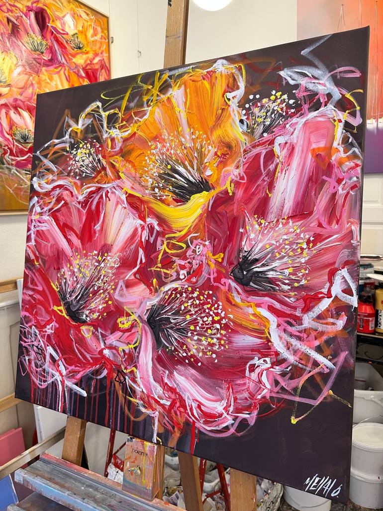 Original Impressionism Floral Painting by Olivier Messas