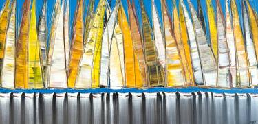 Original Abstract Boat Paintings by Olivier Messas