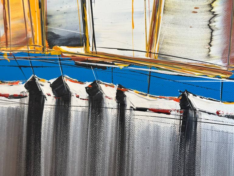 Original Abstract Boat Painting by Olivier Messas