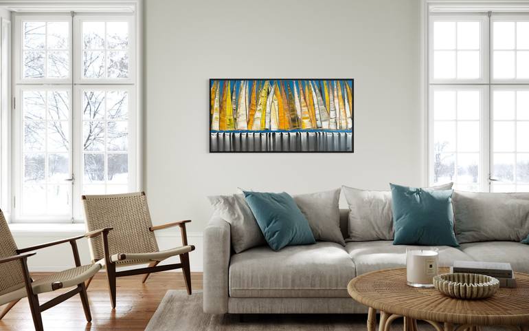 Original Abstract Boat Painting by Olivier Messas