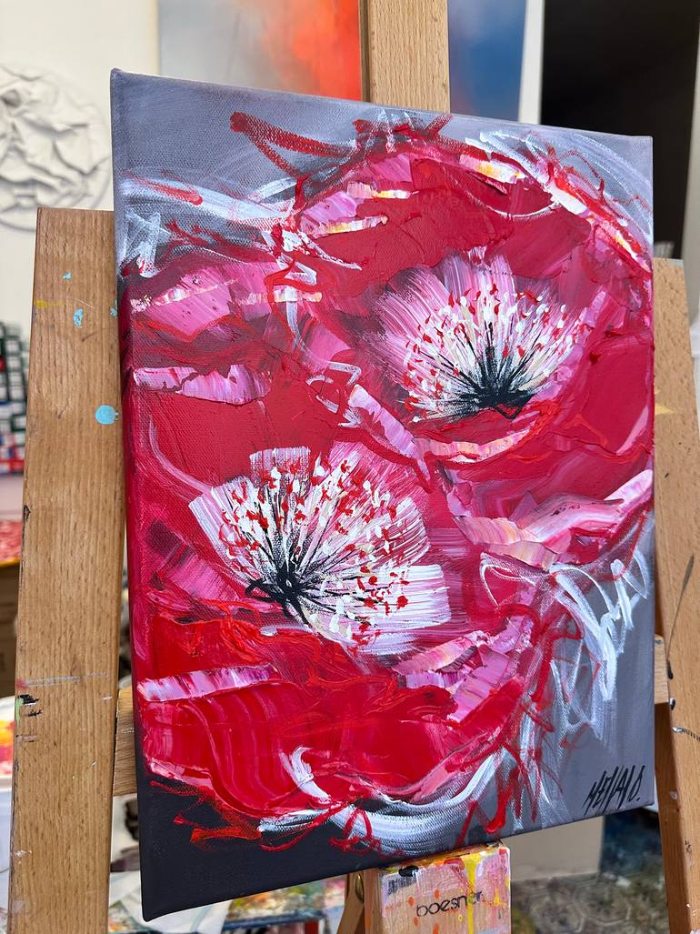 Original Impressionism Floral Painting by Olivier Messas