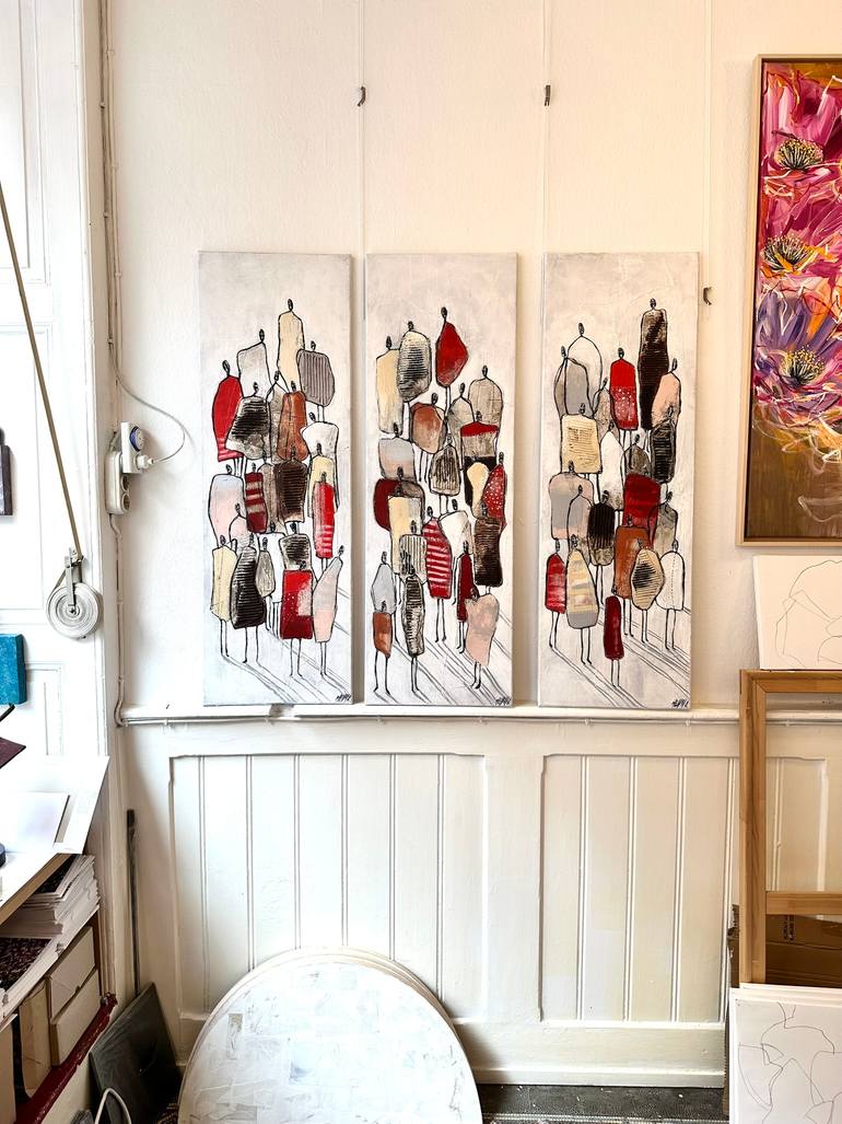 Original Abstract People Painting by Olivier Messas