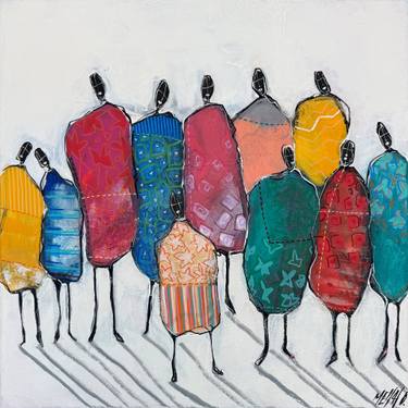 Original Abstract People Paintings by Olivier Messas