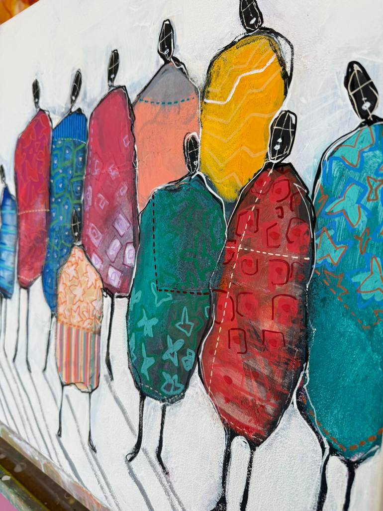 Original Abstract People Painting by Olivier Messas