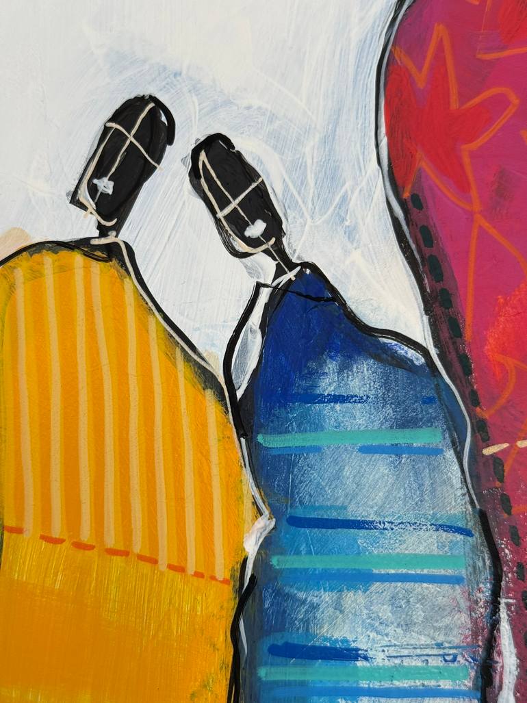 Original Abstract People Painting by Olivier Messas