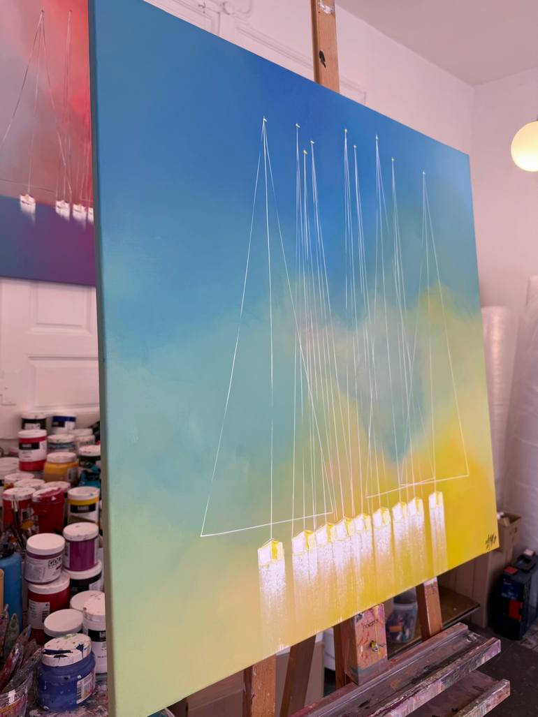 Original Abstract Expressionism Seascape Painting by Olivier Messas