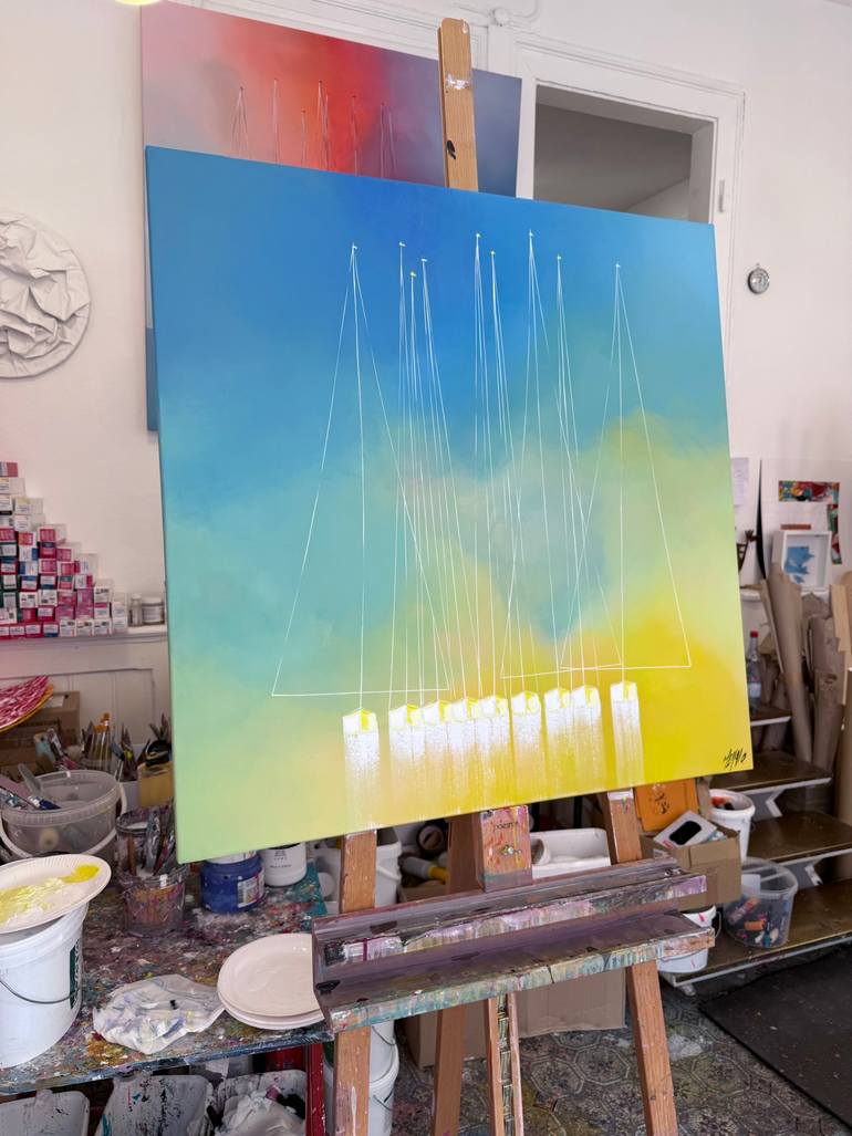 Original Abstract Expressionism Seascape Painting by Olivier Messas