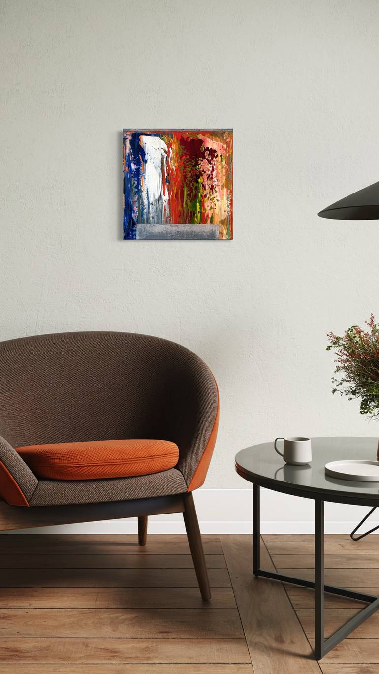 Original Geometric Abstract Painting by Olivier Messas