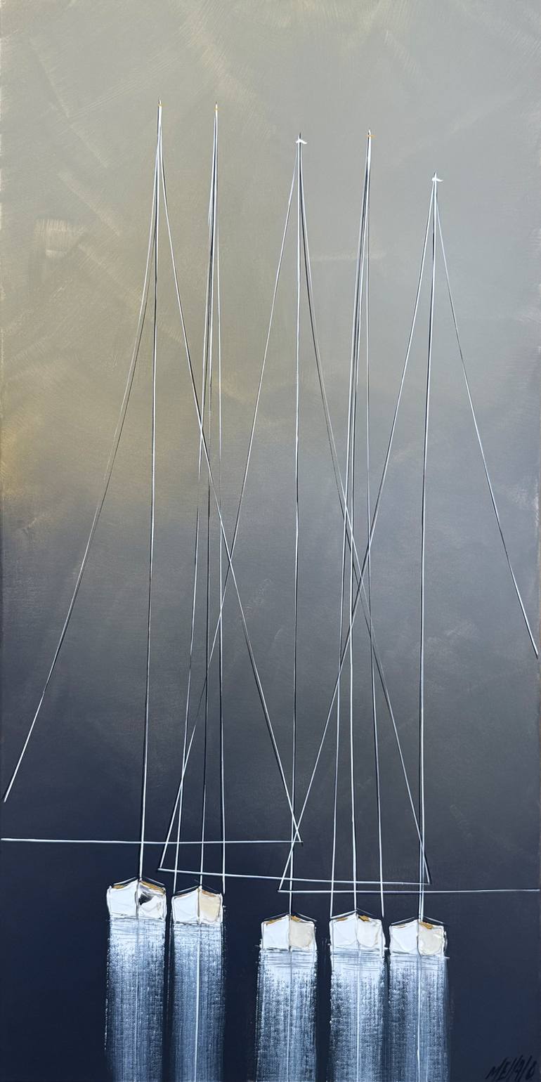 Original Abstract Expressionism Seascape Painting by Olivier Messas