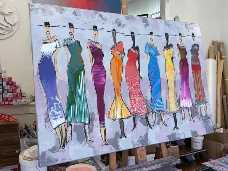 Original Figurative Fashion Painting by Olivier Messas