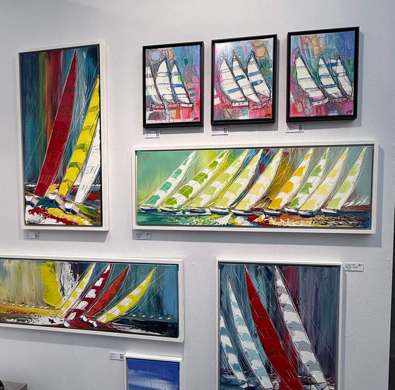 Original Abstract Expressionism Boat Painting by Olivier Messas