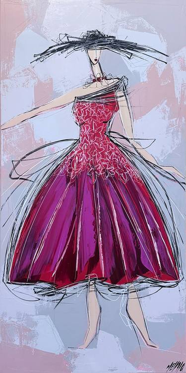 Original Figurative Fashion Paintings by Olivier Messas