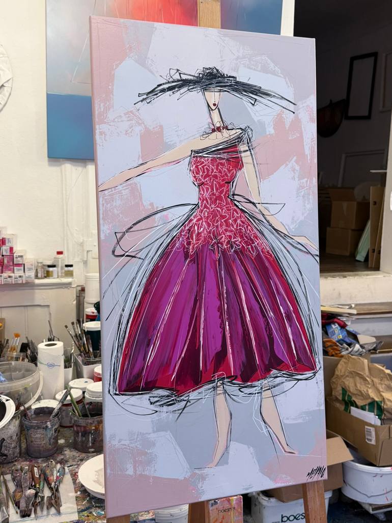 Original Figurative Fashion Painting by Olivier Messas