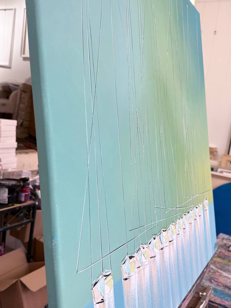 Original Figurative Sailboat Painting by Olivier Messas