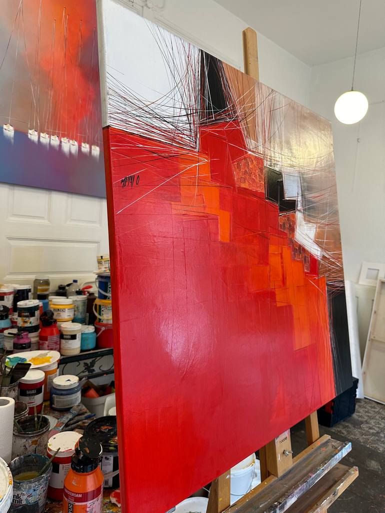 Original Abstract Geometric Painting by Olivier Messas