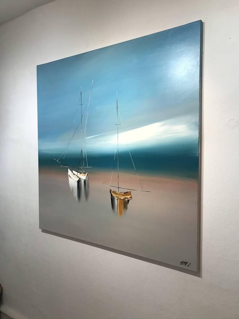 Original Sailboat Painting by Olivier Messas