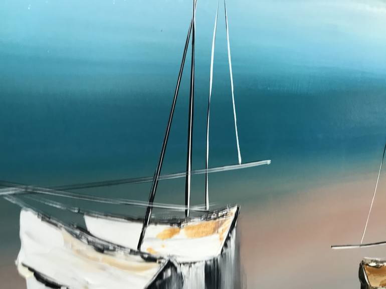 Original Sailboat Painting by Olivier Messas