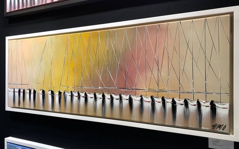 Original Abstract Expressionism Boat Painting by Olivier Messas