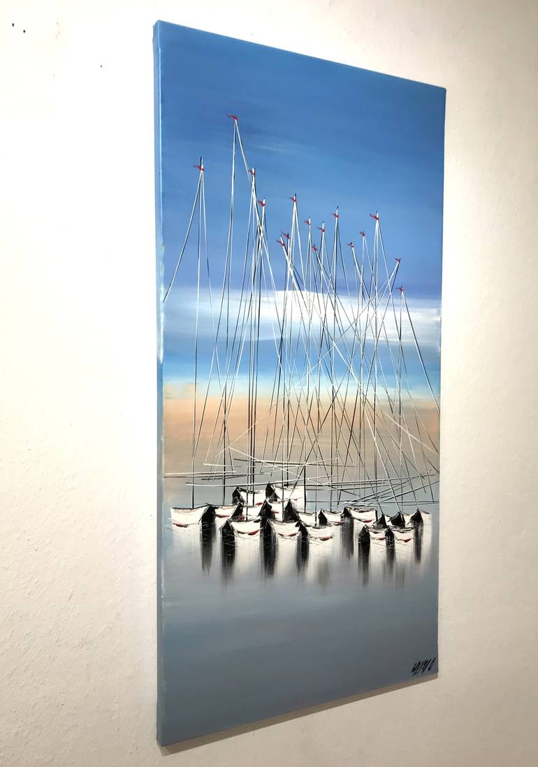 Original Boat Painting by Olivier Messas