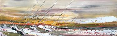 Original Abstract Expressionism Boat Paintings by Olivier Messas