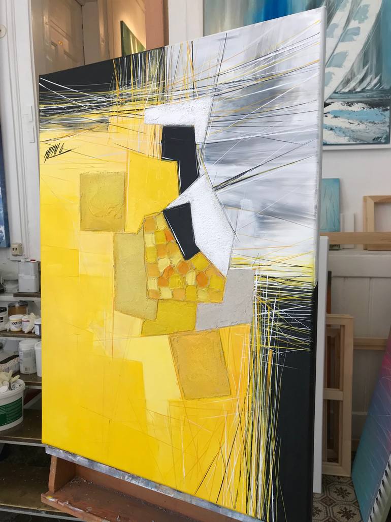 Original Abstract Geometric Painting by Olivier Messas