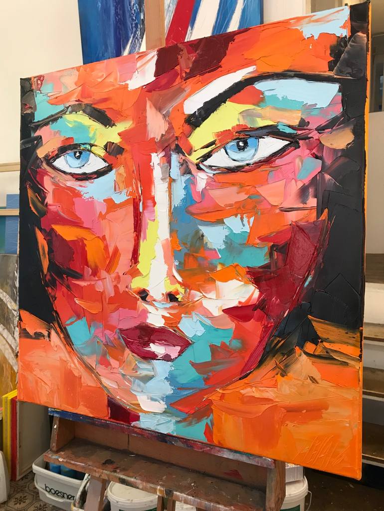 Original Portrait Painting by Olivier Messas