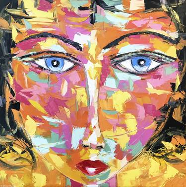 Original Abstract Expressionism Portrait Paintings by Olivier Messas