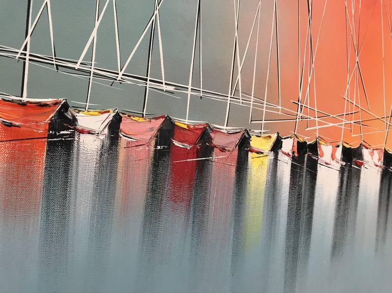 Original Sailboat Painting by Olivier Messas