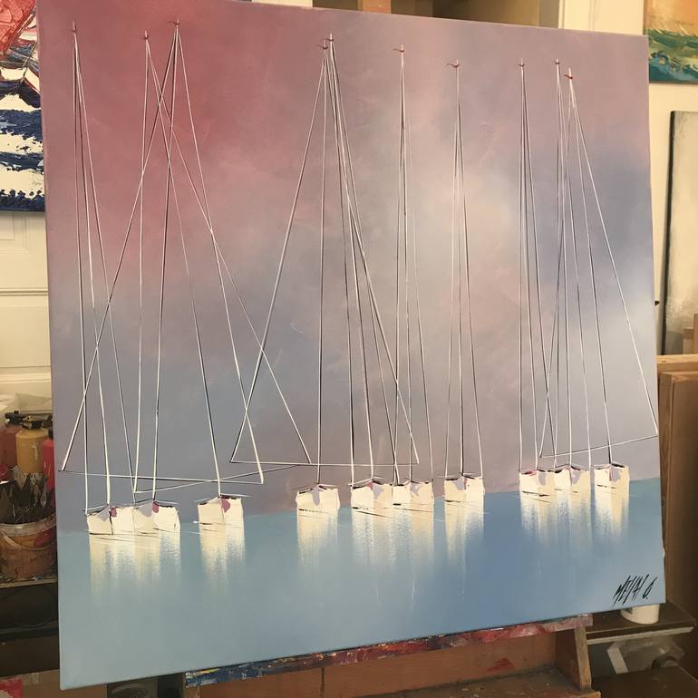 Original Boat Painting by Olivier Messas