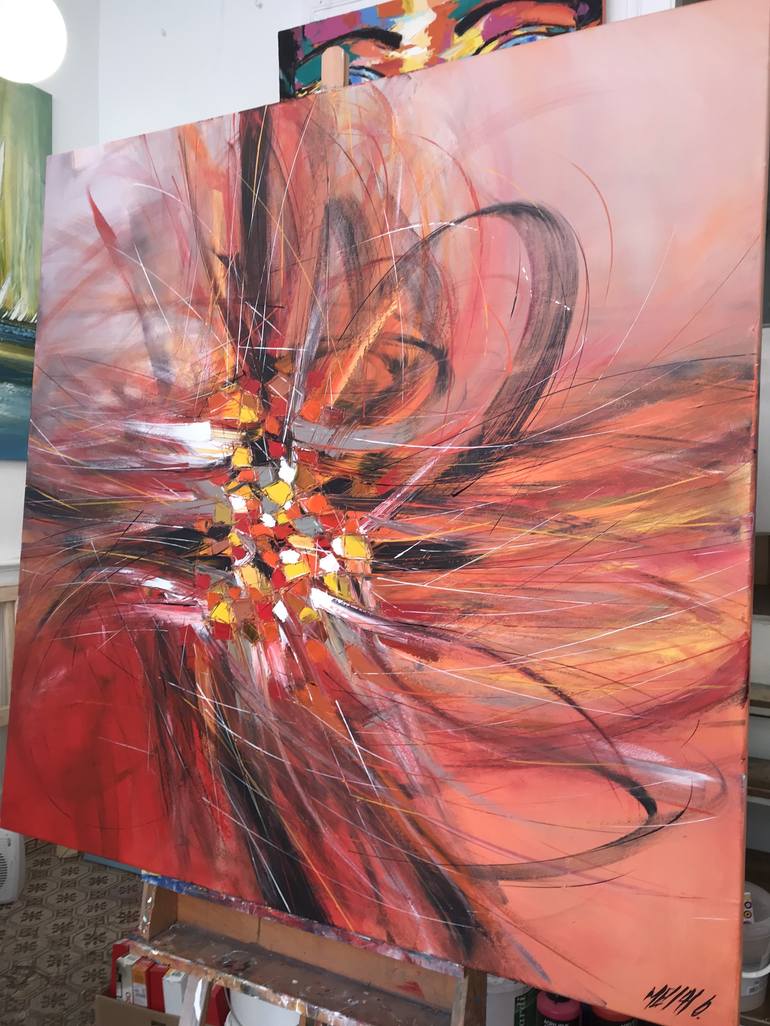 Original Fine Art Abstract Painting by Olivier Messas