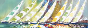 Original Abstract Sailboat Paintings by Olivier Messas